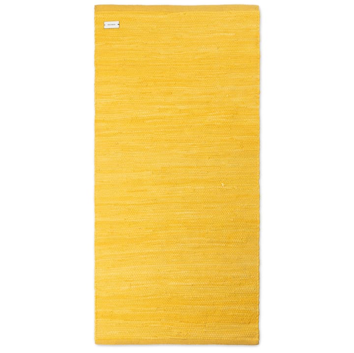 Cotton vloerkleed 65 x 135 cm. - Raincoat yellow - Rug Solid
