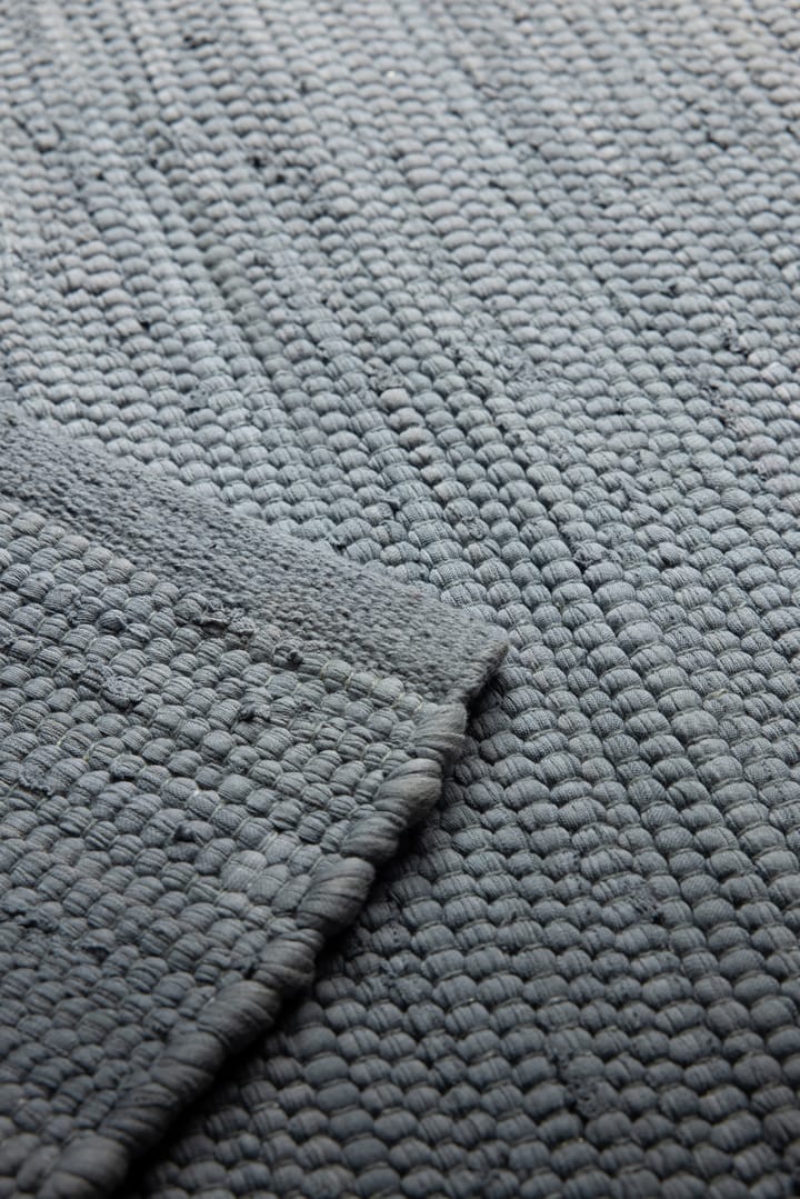 Cotton vloerkleed 65 x 135 cm., Steel grey (grijs) Rug Solid
