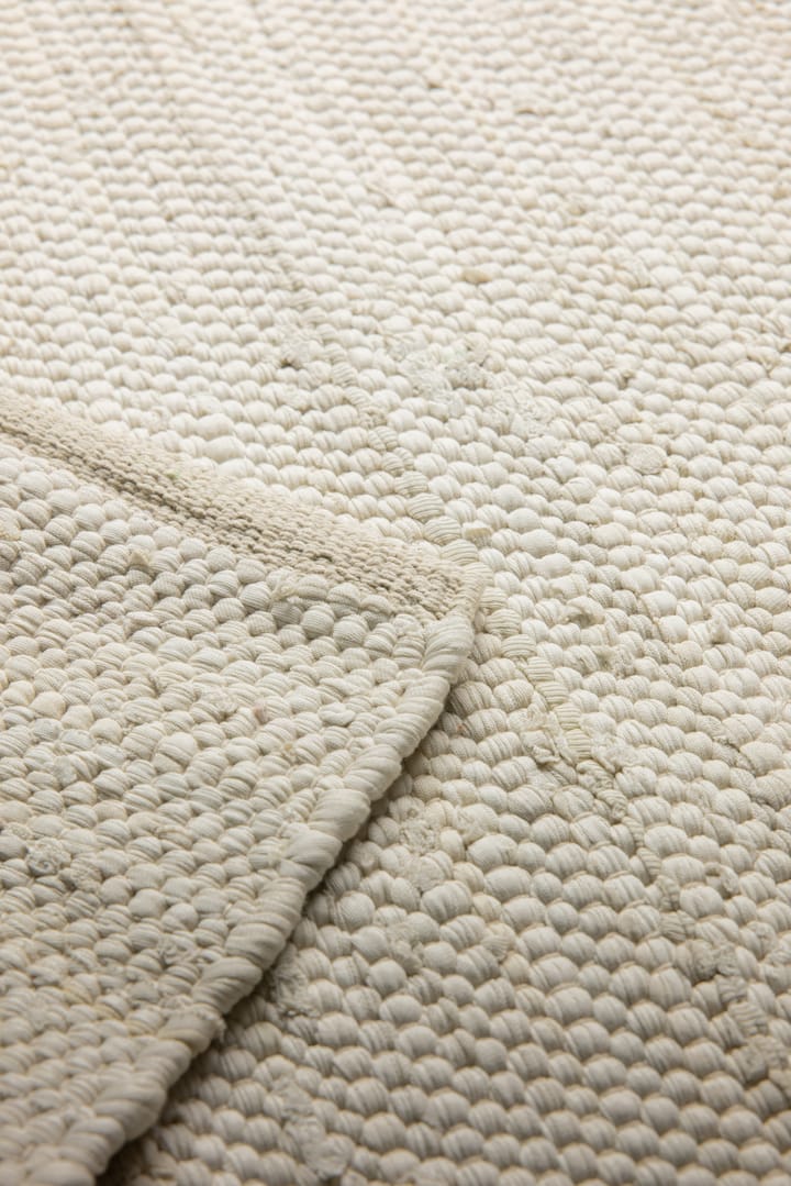 Cotton vloerkleed 75 x 200 cm., desert white (wit) Rug Solid