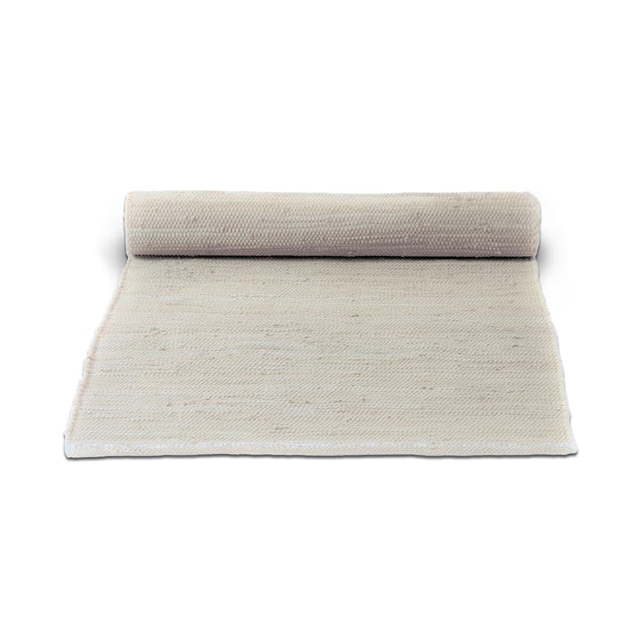 Cotton vloerkleed 75 x 200 cm. - desert white (wit) - Rug Solid