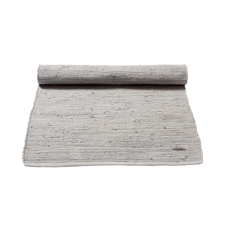 Cotton vloerkleed 75 x 200 cm., light grey (lichtgrijs) Rug Solid