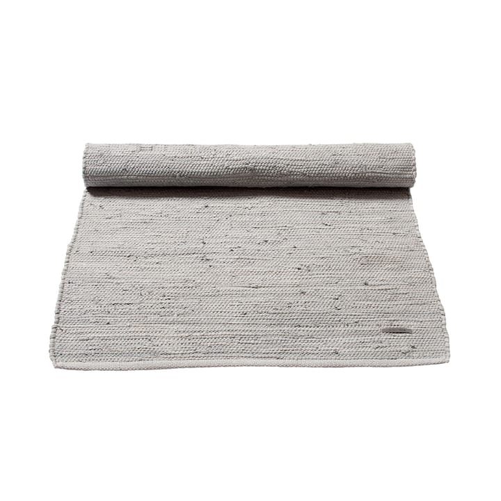 Cotton vloerkleed 75 x 200 cm. - light grey (lichtgrijs) - Rug Solid