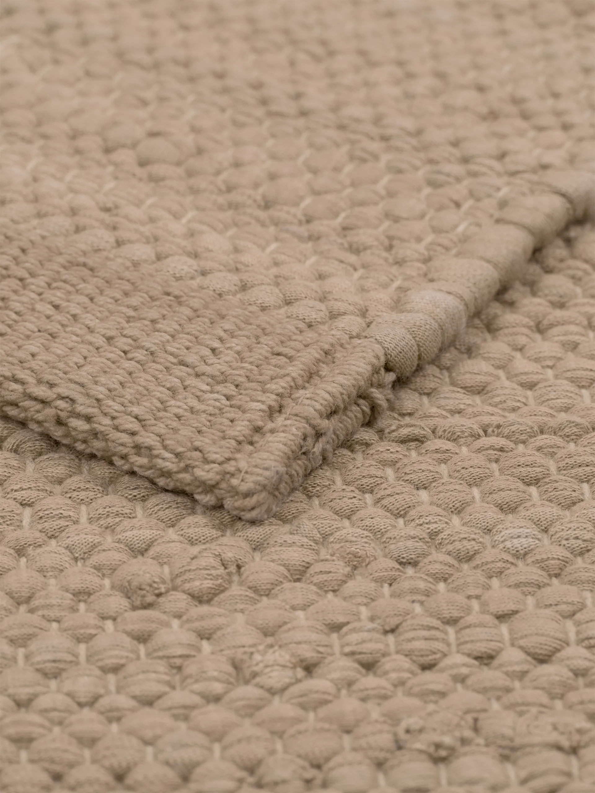 Cotton vloerkleed 75 x 200 cm., Nougat Rug Solid