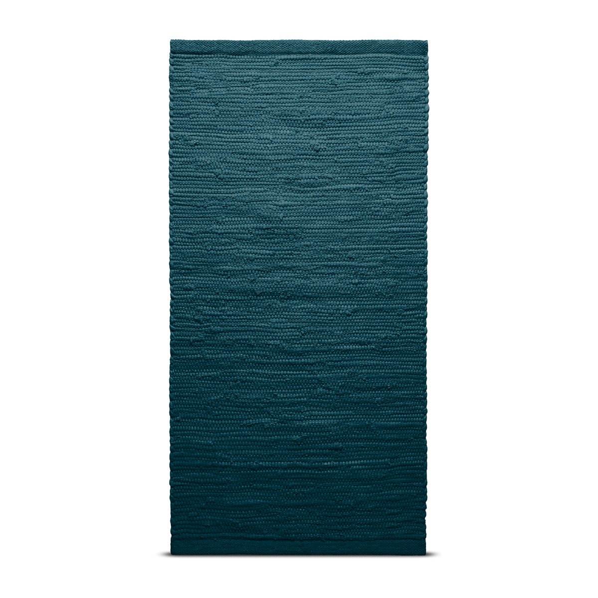 Rug Solid Cotton vloerkleed 75 x 200 cm. Petroleum (petrolblauw)