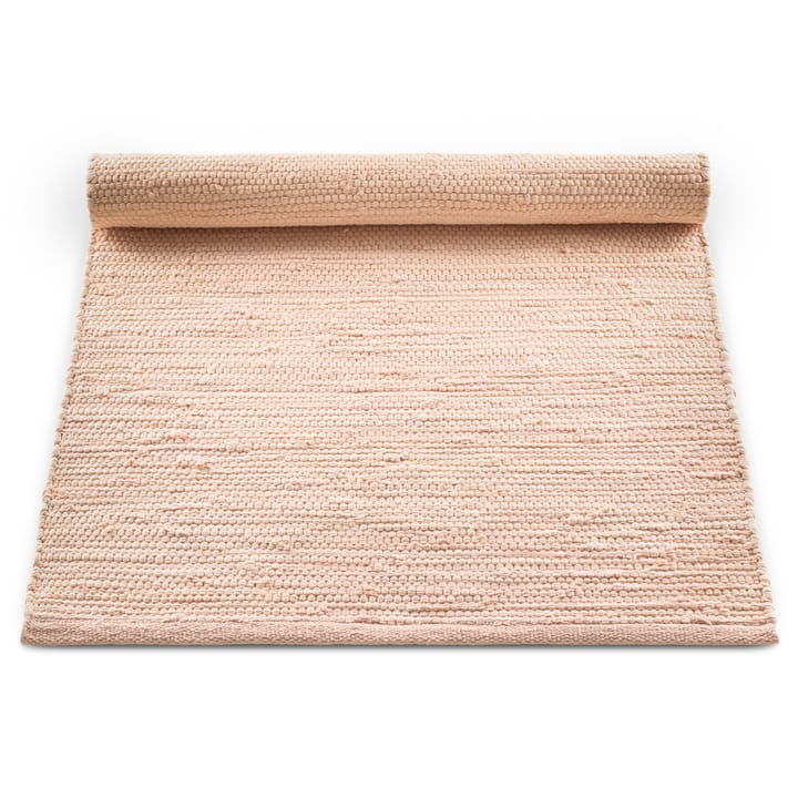 Cotton vloerkleed 75 x 200 cm. - Soft peach (oranje) - Rug Solid