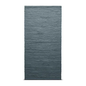 Cotton vloerkleed 75 x 200 cm. - Steel grey (grijs) - Rug Solid