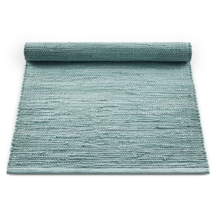 Cotton vloerkleed 75 x 300 cm., Dusty jade (mint) Rug Solid