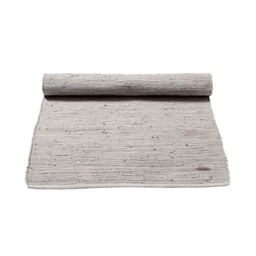 Cotton vloerkleed 75 x 300 cm. - light grey (lichtgrijs) - Rug Solid