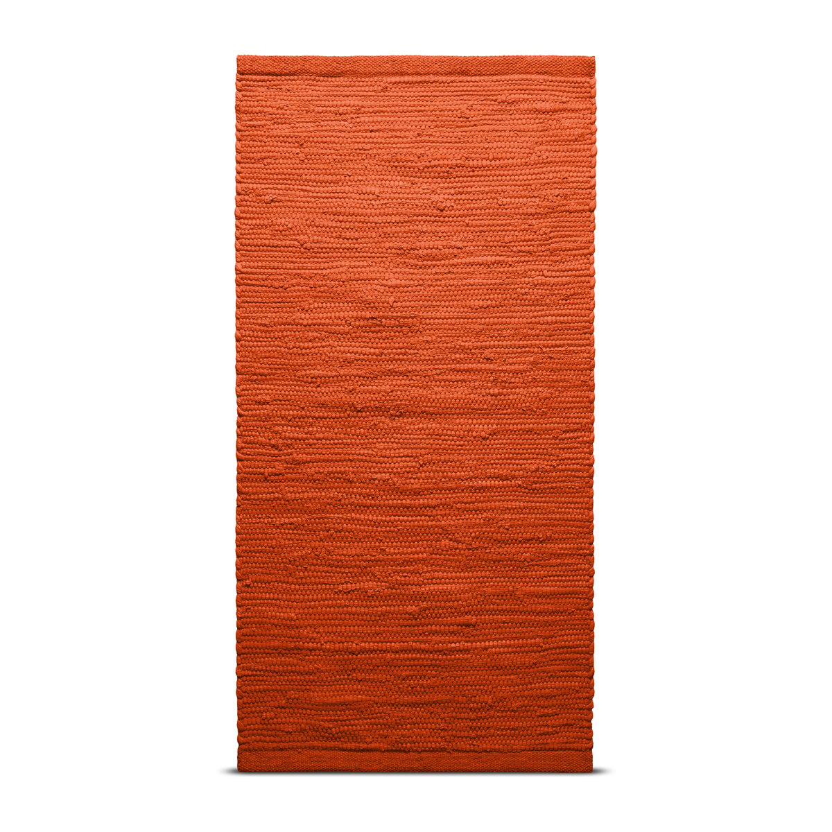 Rug Solid Cotton vloerkleed 75 x 300 cm. Solar orange (oranje)