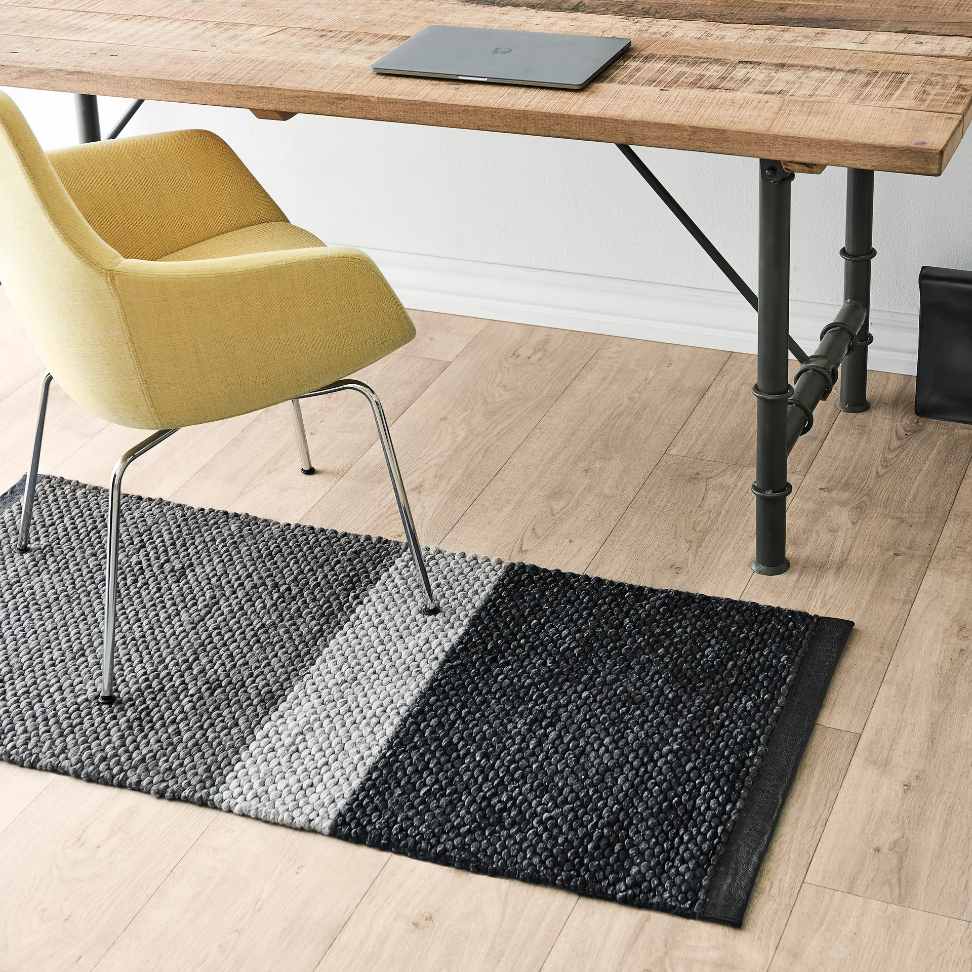 Landscape vloerkleed 65x135 cm, Gravel Rug Solid