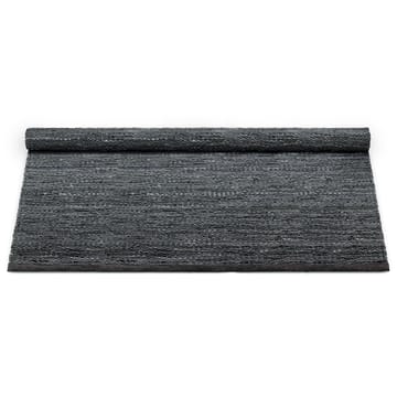 Leather vloerkleed 140 x 200 cm. - dark grey (donkergrijs) - Rug Solid