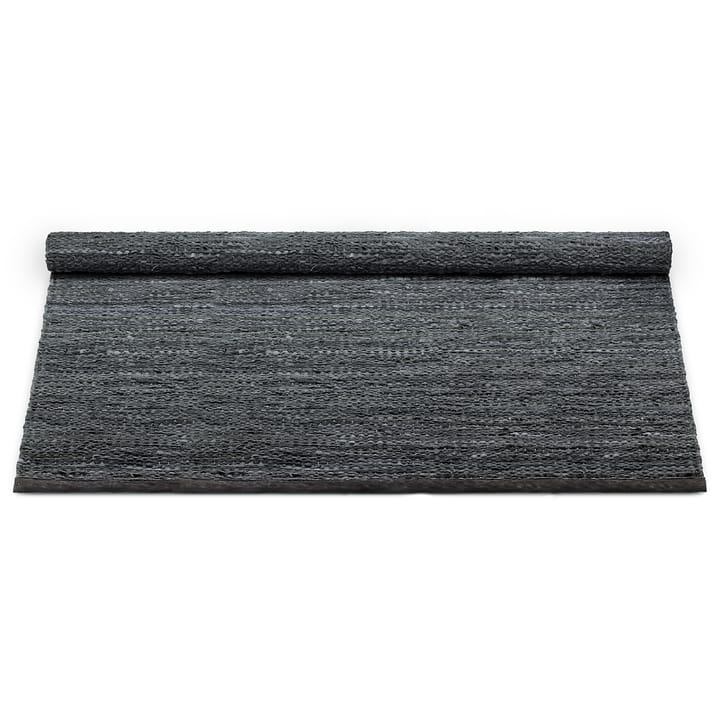 Leather vloerkleed 140 x 200 cm., dark grey (donkergrijs) Rug Solid
