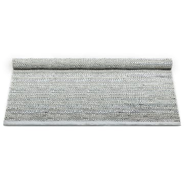Leather vloerkleed 140 x 200 cm. - light grey (lichtgrijs) - Rug Solid