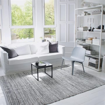 Leather vloerkleed 140 x 200 cm. - light grey (lichtgrijs) - Rug Solid
