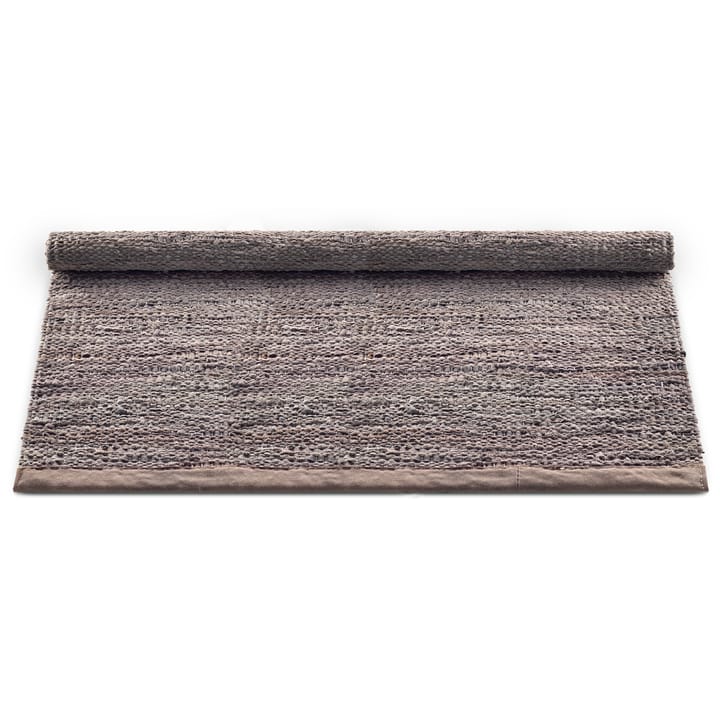 Leather vloerkleed 140 x 200 cm. - Wood (bruin) - Rug Solid
