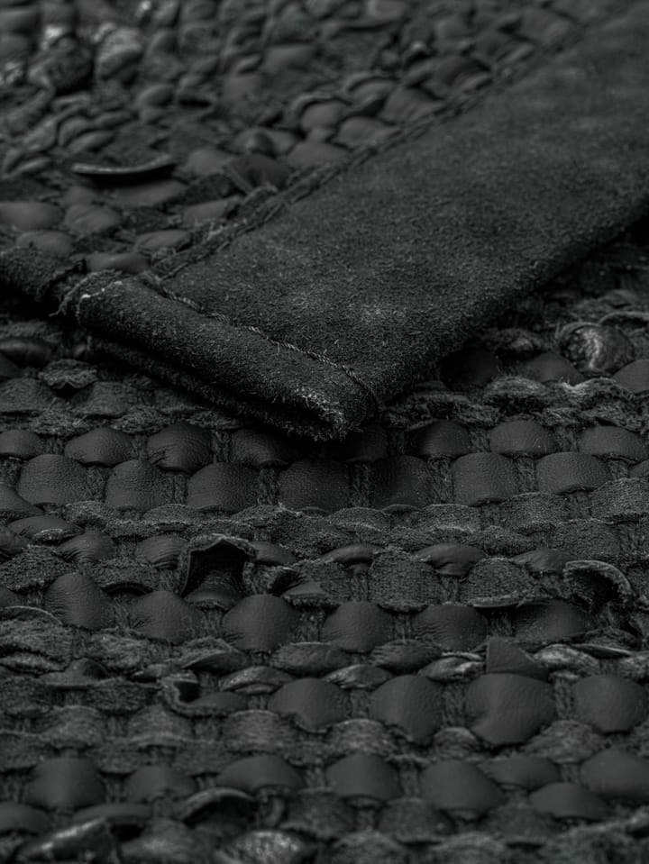 Leather vloerkleed 170 x 240 cm. - dark grey (donkergrijs) - Rug Solid