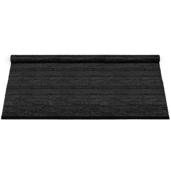 Leather vloerkleed 200 x 300 cm. - black (zwart) - Rug Solid