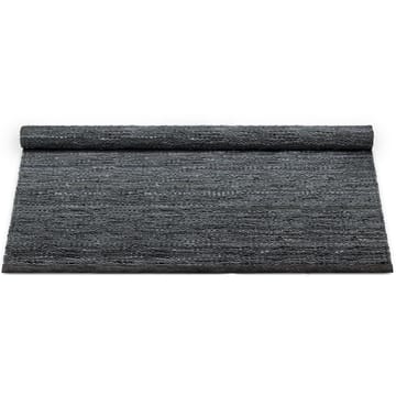 Leather vloerkleed 200 x 300 cm. - dark grey (donkergrijs) - Rug Solid