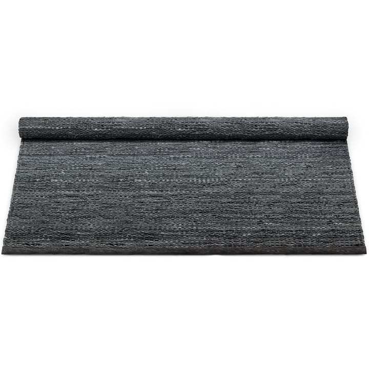 Leather vloerkleed 200 x 300 cm., dark grey (donkergrijs) Rug Solid