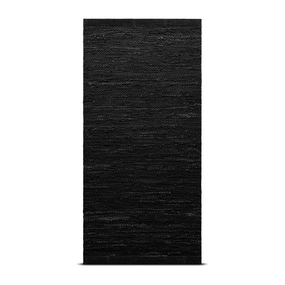 Rug Solid Leather vloerkleed 60 x 90 cm. black (zwart)