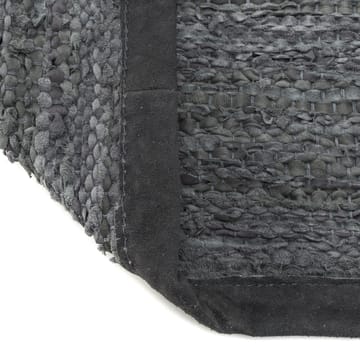 Leather vloerkleed 60 x 90 cm. - dark grey (donkergrijs) - Rug Solid