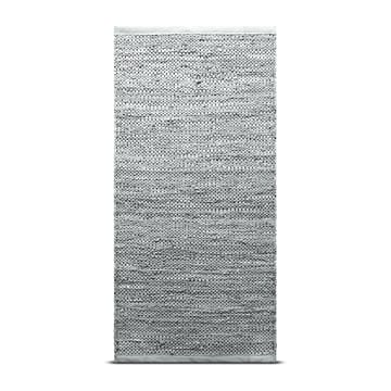 Leather vloerkleed 60 x 90 cm. - light grey (lichtgrijs) - Rug Solid