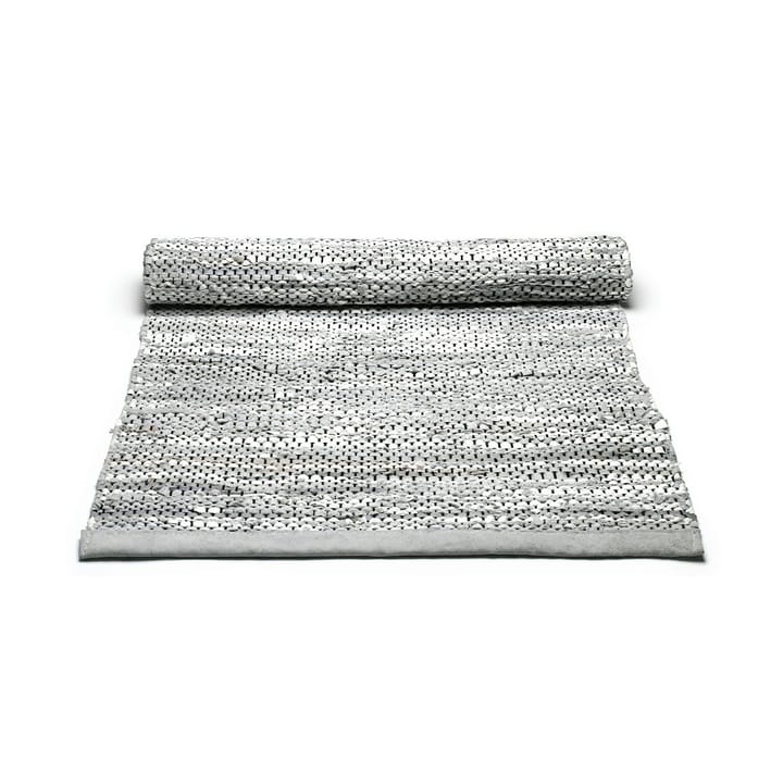 Leather vloerkleed 60 x 90 cm., light grey (lichtgrijs) Rug Solid