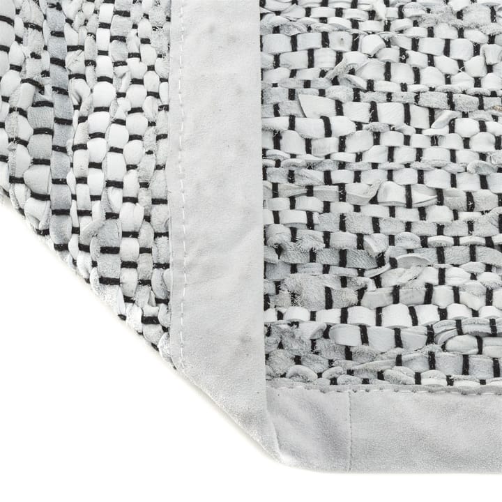Leather vloerkleed 60 x 90 cm., light grey (lichtgrijs) Rug Solid