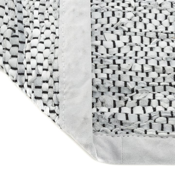 Leather vloerkleed 60 x 90 cm. - light grey (lichtgrijs) - Rug Solid