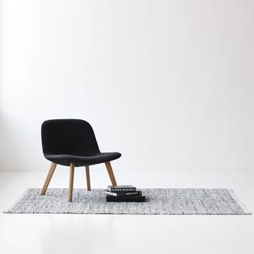 Leather vloerkleed 60 x 90 cm. - light grey (lichtgrijs) - Rug Solid