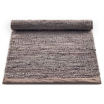 Leather vloerkleed 60 x 90 cm. - Wood (bruin) - Rug Solid