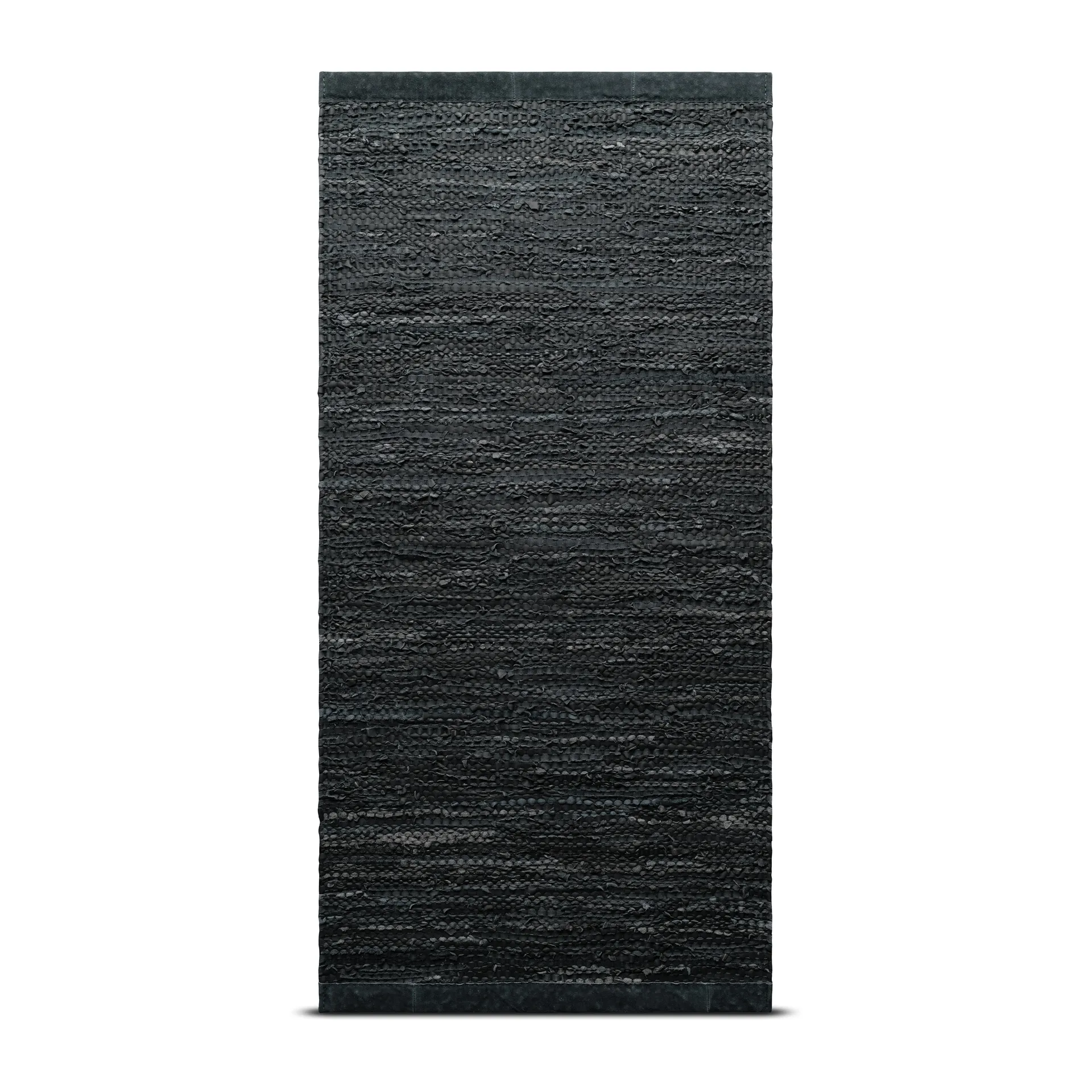 Leather vloerkleed 65 x 135 cm., dark grey (donkergrijs) Rug Solid