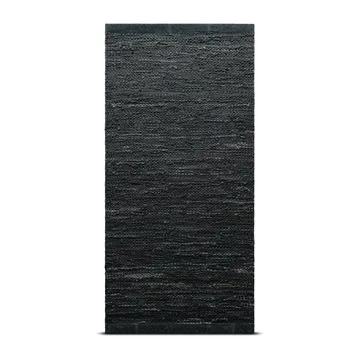 Leather vloerkleed 65 x 135 cm. - dark grey (donkergrijs) - Rug Solid