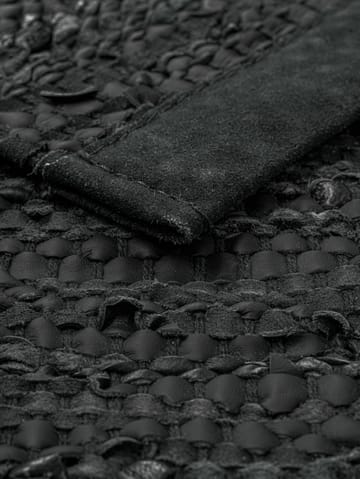 Leather vloerkleed 65 x 135 cm. - dark grey (donkergrijs) - Rug Solid