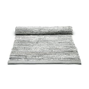 Leather vloerkleed 65 x 135 cm. - light grey (lichtgrijs) - Rug Solid