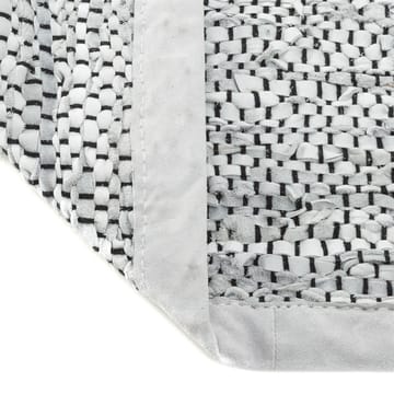 Leather vloerkleed 65 x 135 cm. - light grey (lichtgrijs) - Rug Solid