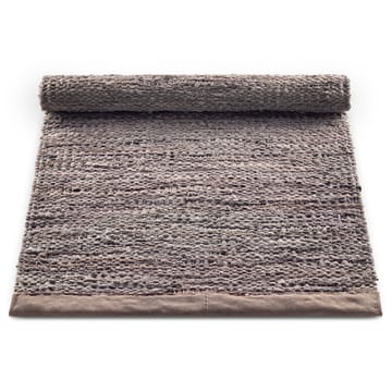 Leather vloerkleed 65 x 135 cm. - Wood (bruin) - Rug Solid