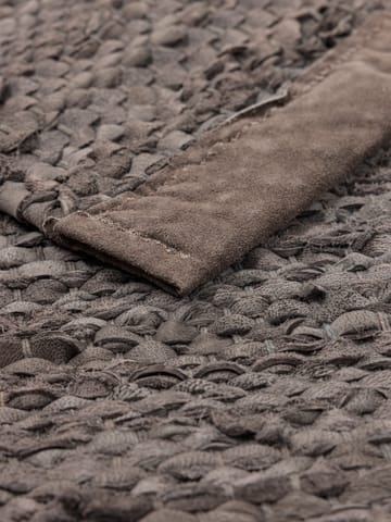 Leather vloerkleed 65 x 135 cm. - Wood (bruin) - Rug Solid