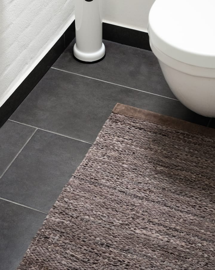 Leather vloerkleed 65 x 135 cm., Wood (bruin) Rug Solid