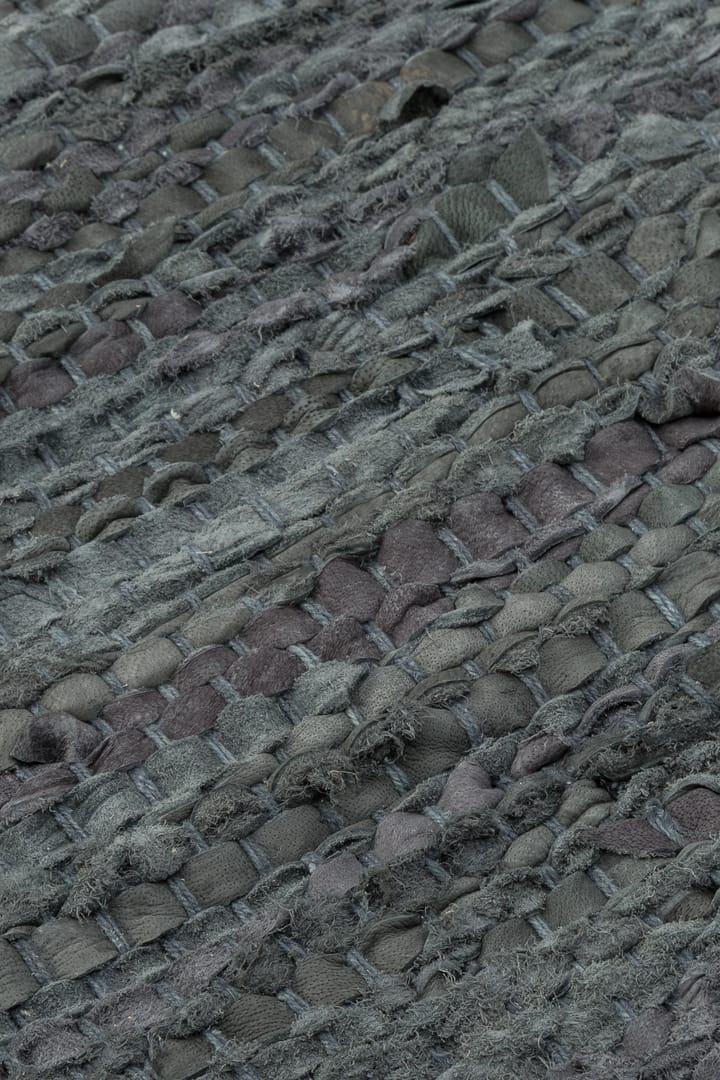 Leather vloerkleed 75 x 200 cm., dark grey (donkergrijs) Rug Solid