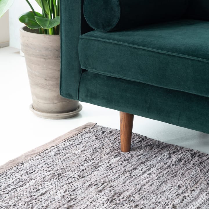 Leather vloerkleed 75 x 200 cm., Wood (bruin) Rug Solid