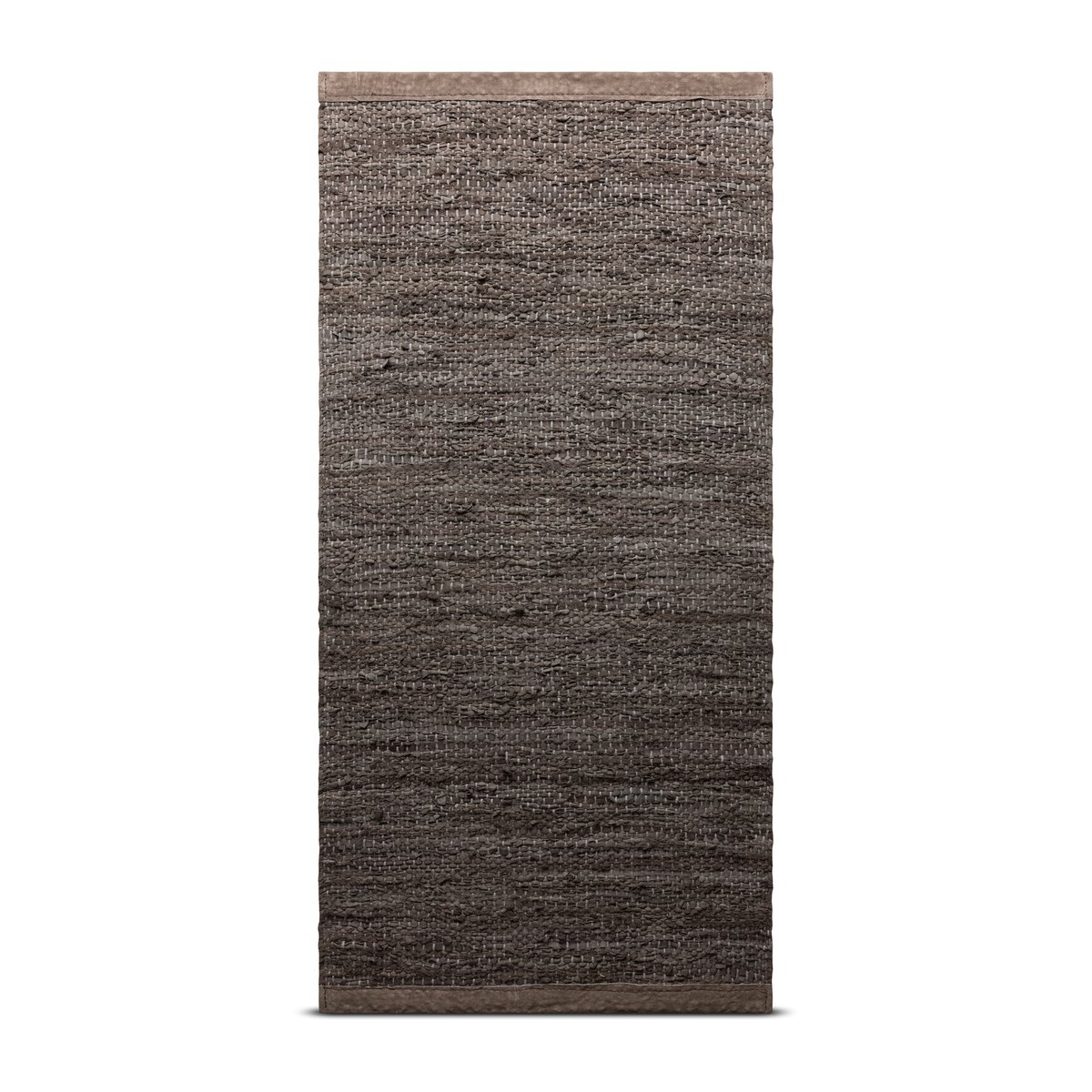 Rug Solid Leather vloerkleed 75 x 300 cm. Wood (bruin)