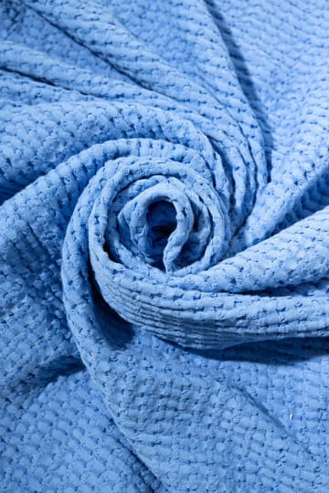 Stockholm katoenen deken 130x180 cm - Millenium blue - Rug Solid