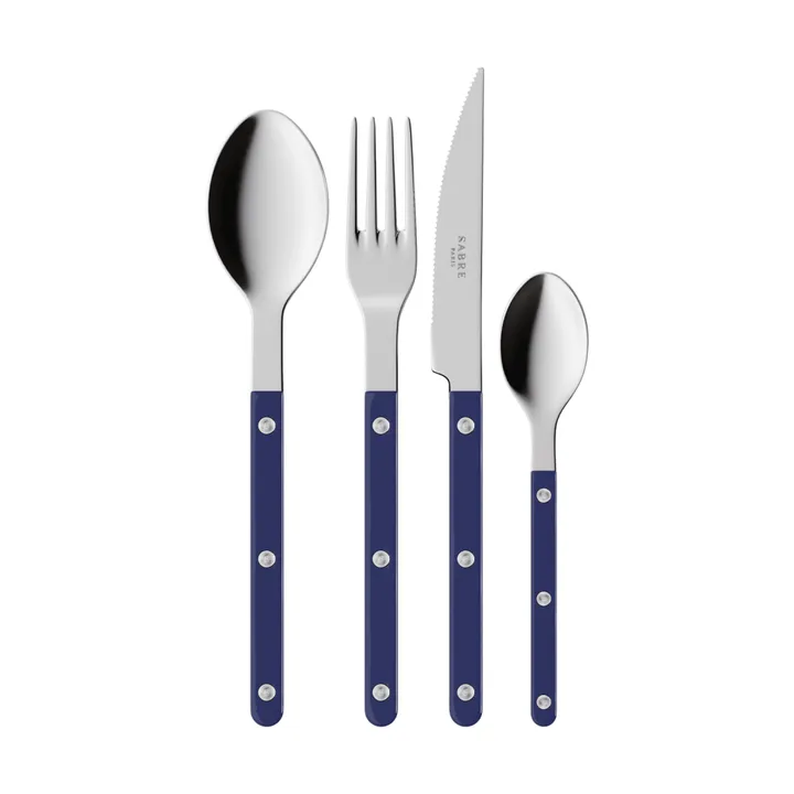 Bistrot solid bestekset 4-delig - Navy blue - SABRE Paris