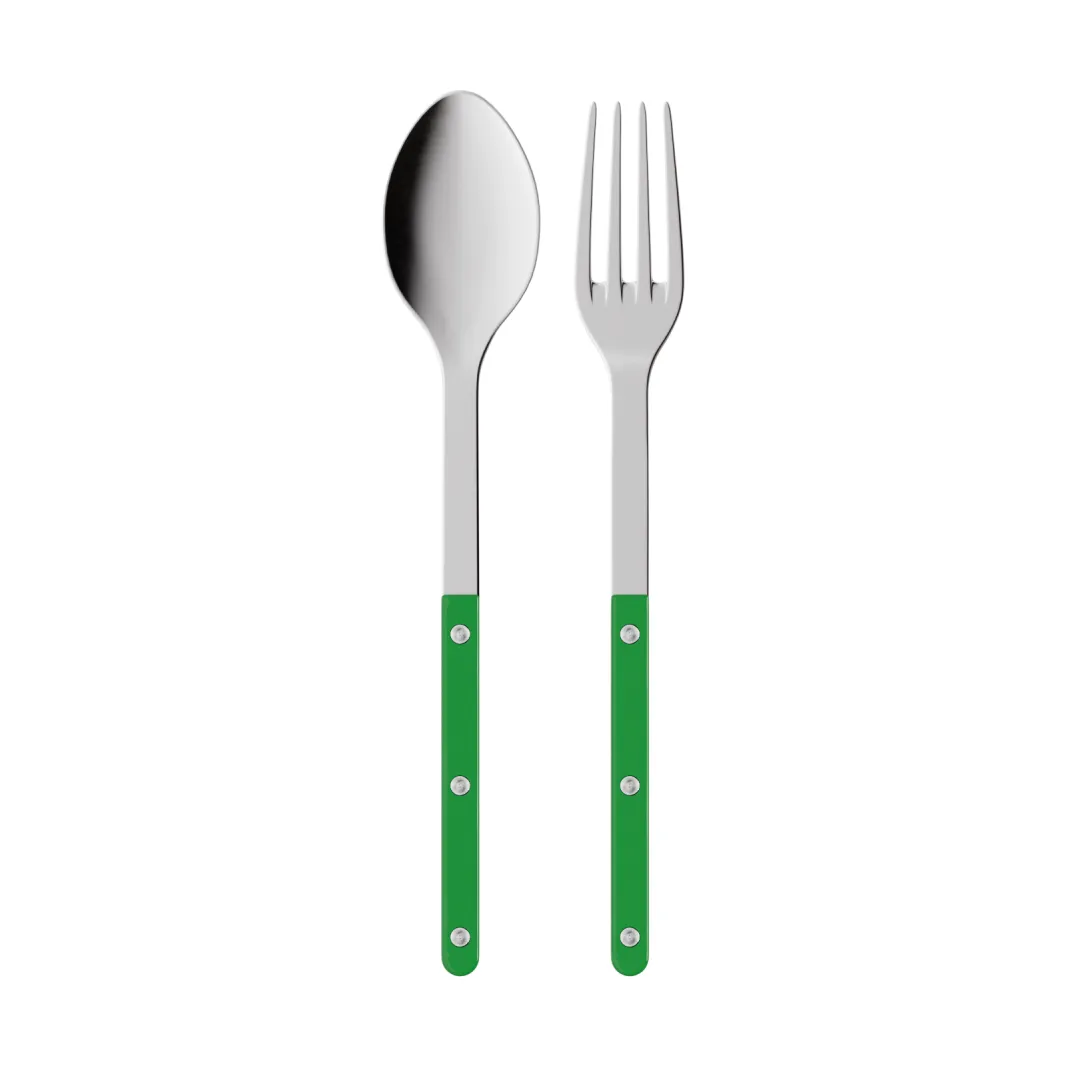 Bistrot solid serveerbestek 2-delig, Garden green SABRE Paris