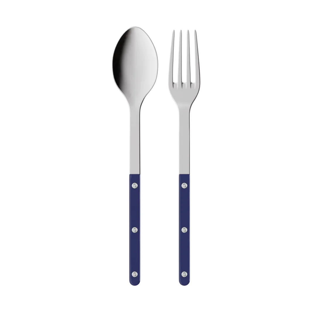 Bistrot solid serveerbestek 2-delig, Navy blue SABRE Paris