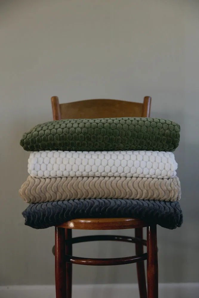 Agnes fleeceplaid, Beige Sagaform