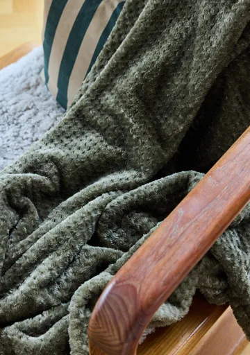 Anni fleeceplaid 130x170 cm - Groen - Sagaform