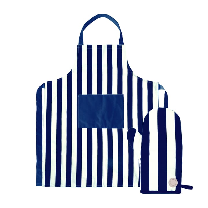 Aron schort en ovenwant set, Blauw-beige Sagaform