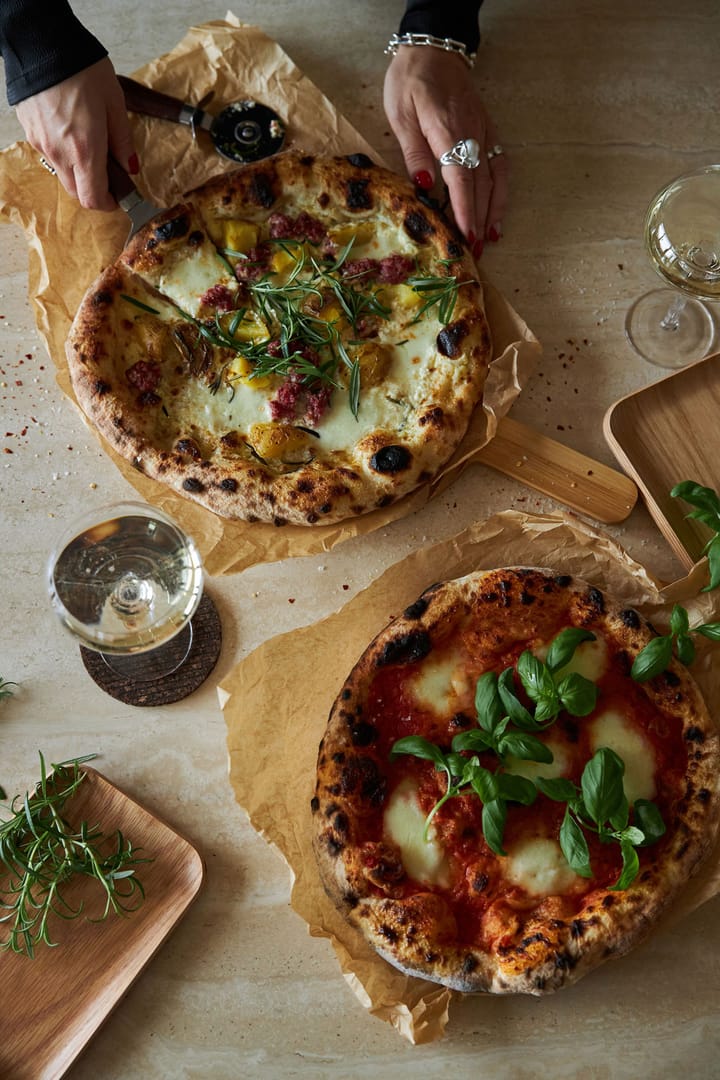 Astrid pizza- en quicheset, Bruin-zilver Sagaform